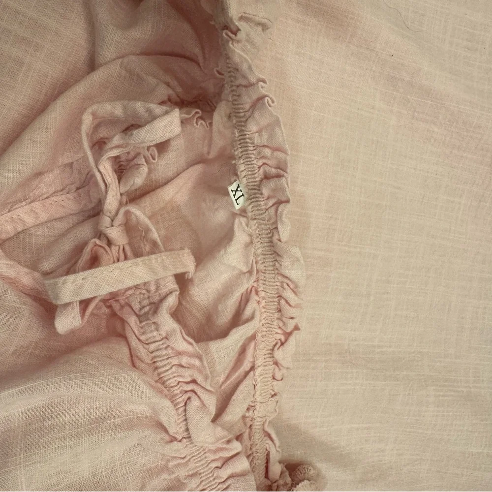 Women's Pink Off-Shoulder Lace Trim Nightgown - Picture 9 of 10